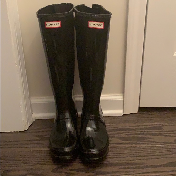 Black Hunter Rain Boots Gloss finish - Picture 1 of 2